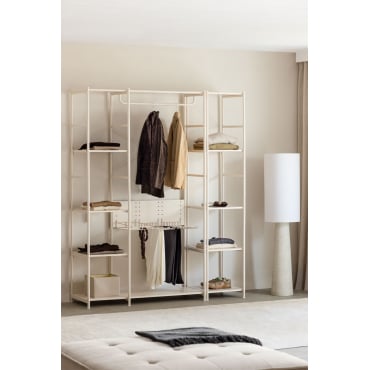 Open Modulair 2-delig Kast Met Elviah Ijzeren Plank Gardenia Wit - Sklum