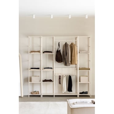 Open Modulair Kast Van 3 Delen Met 2 Stalen Planken Elviah Gardenia Wit - Sklum