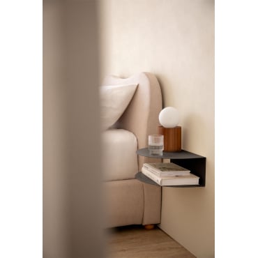 Taifa Zwevende Nachtkast Van Roestvrij Staal Grijs – Grafiet - Sklum