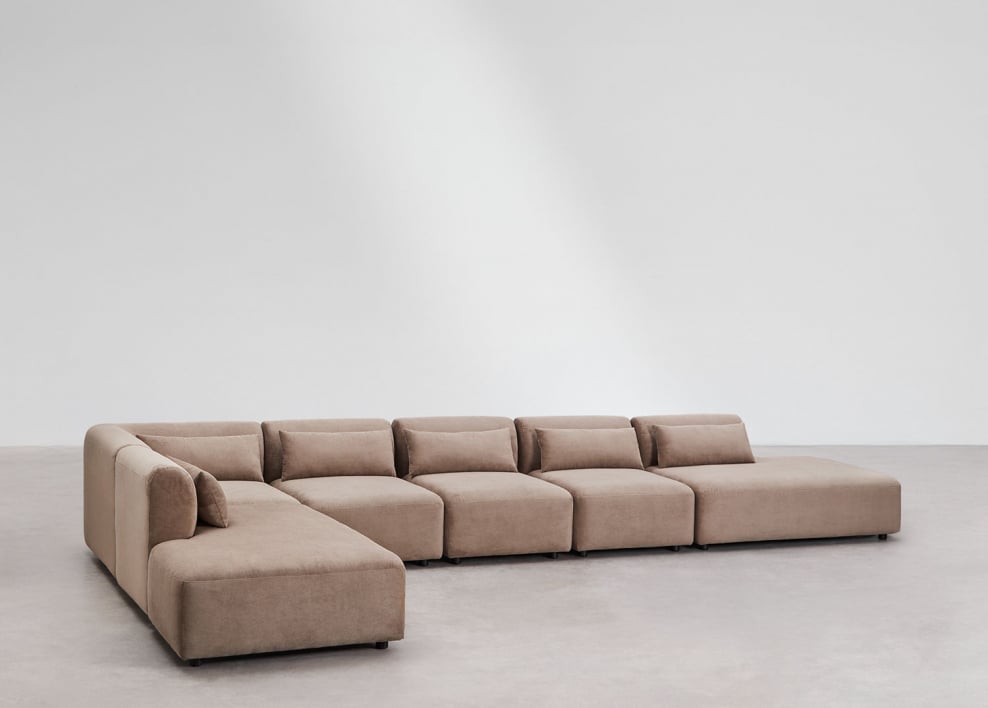 Fogler 6-delige modulaire hoekbank met dubbele chaise longue