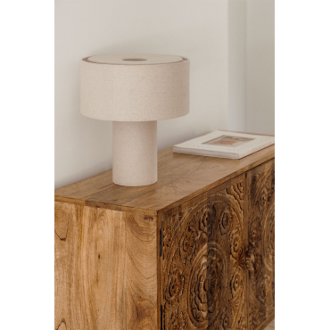 Pianela Tafellamp Linnen Beige – Crème - Sklum