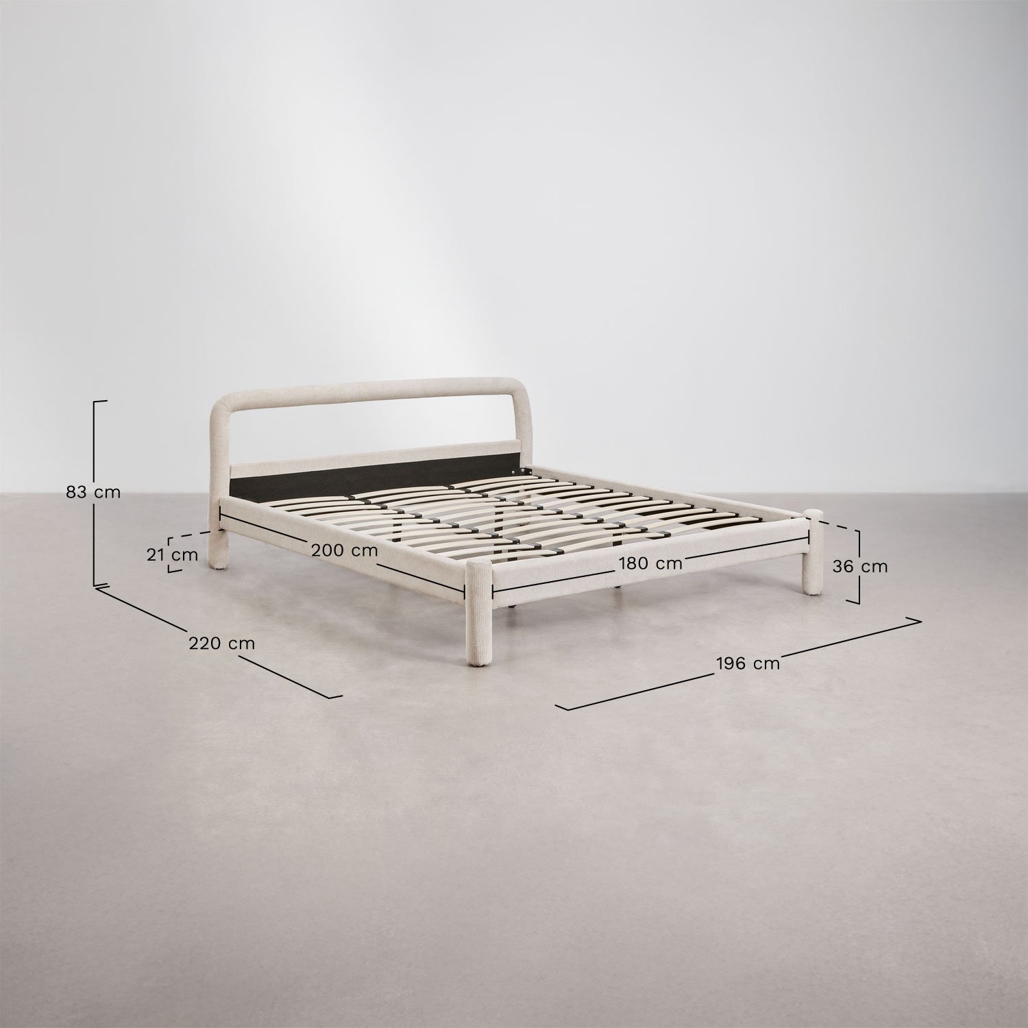 Eneko chenille bed, AFMETINGEN