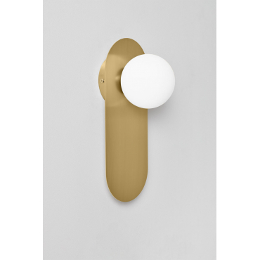 Badkamerwandlamp In Roestvrij Staal En Nacariel-glas Goud & ↑30 Cm - Sklum