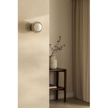 Wandlamp Ø15 Cm In Travertijn En Davise Hout Travertine - Sklum