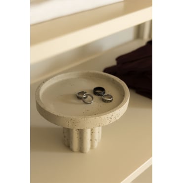 Decoratieve Ronde Schaal Van Hars Carlow Beige – Crème - Sklum