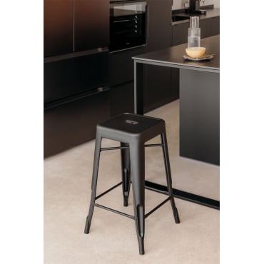 Stapelbare Hoge Kruk Van Staal Lix Matzwart & ↑65 Cm - Sklum