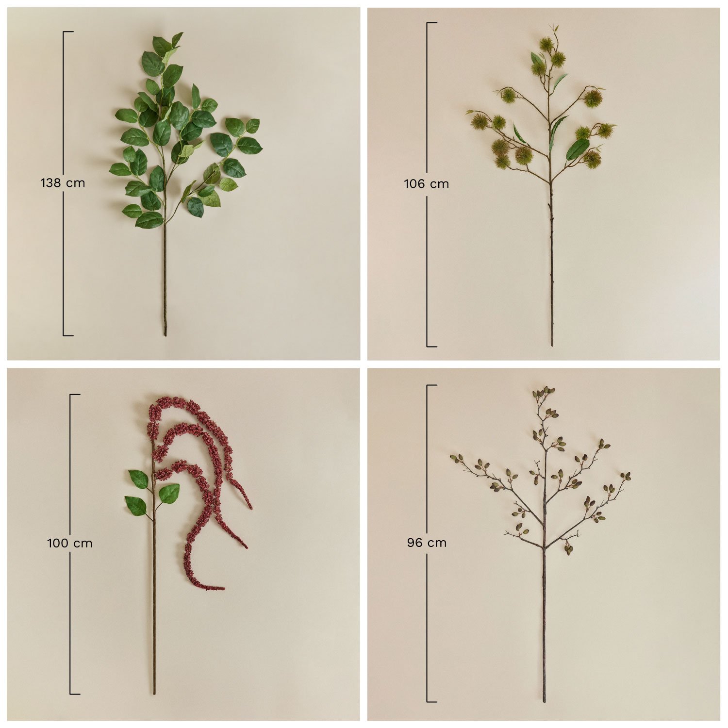 Decoratieve bos Clarion, AFMETINGEN