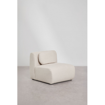 Centrale Module Voor Modulaire Bank In Chenille Coquette Stof Chenille Beige – Crème - Sklum