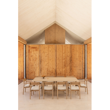 Rechthoekige Tafelset 240x100 Cm In Chelsea Cement En 10 Saira Acaciahouten Tuinstoelen Met Armleuningen Tapioca Beige - Sklum