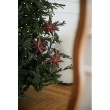 Set Van 3 Kerstversieringen In Mdf Perg Rode Ceder & 15 X 15 Cm - Sklum