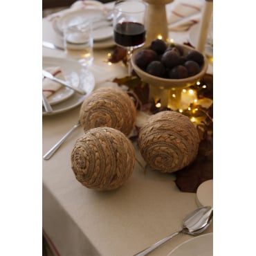 Set Van 3 Lixue Gevlochten Touw Kerstversieringen Bruin – Zand - Sklum