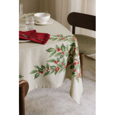 Tafelkleed Van 170x250 Cm In Firlan-katoen Groen – Kool - Sklum