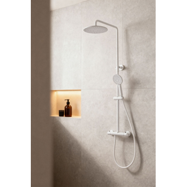 Orveta Thermostatische Douchekolom Van Messing Wit - Sklum