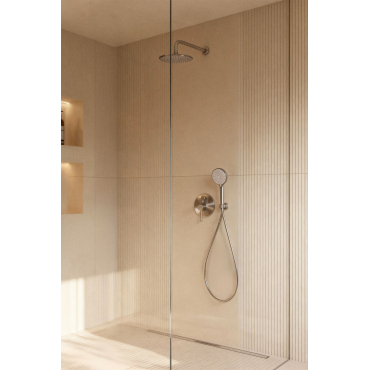 Orveta Messing Inbouw Douchekolom Geborsteld Grijs - Sklum