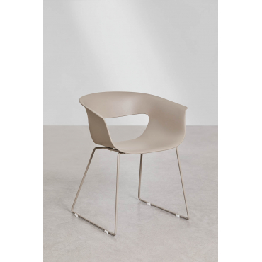 Alanys Tuinstoel Van Polypropyleen En Staal Moka Bruin - Sklum