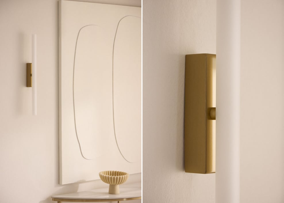 Ziraivo LED-wandlamp van roestvrij staal - Goud