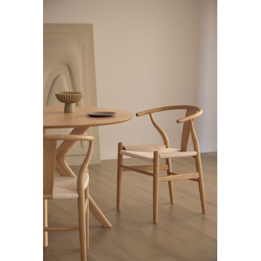 Pack Van 4 Eikenhouten Eetkamerstoelen Uish Edition Natuurlijk Hout - Sklum