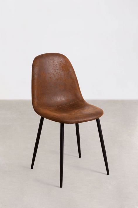 Set van 4 Glamm eetkamerstoelen - zwart