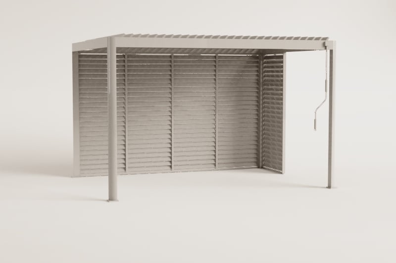 Bioclimatische pergola met lamellen en aluminium panelen Druvia