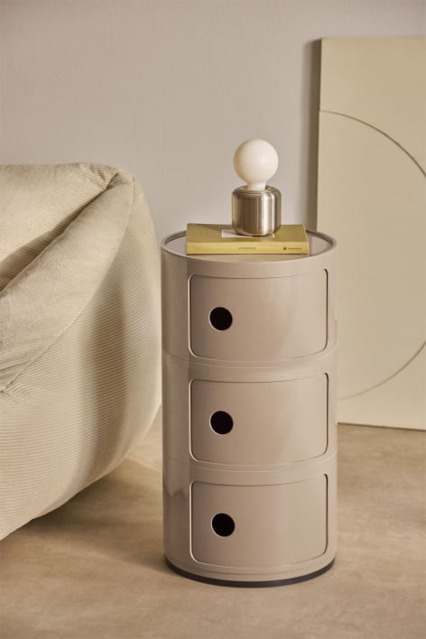 Babel ronde bijzettafel met planken