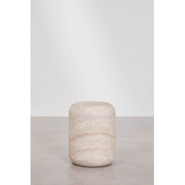 Rond Nachtkastje Ø35 Cm In Fonelas Cement Look Travertino - Sklum