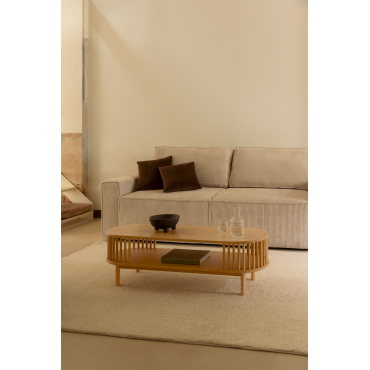 Ovalen Salontafel 120x40 Cm Van Bamboe Connery Natuurlijk - Sklum