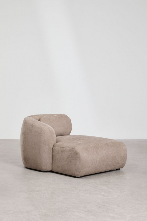 Linker chaise longue module voor modulaire bank in chenille Coquette - Chenille Bruin Wheat