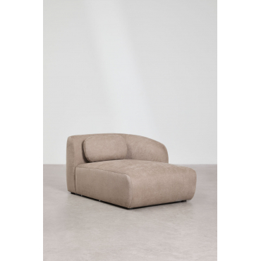 Rechts Chaise Longue Module Voor Modulaire Bank In Chenille Coquette Chenille Bruin Wheat - Sklum