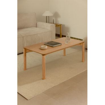 Rechthoekige Salontafel 120x60 Cm In Mdf Met Eikenfineer Munden Eikenhout - Sklum