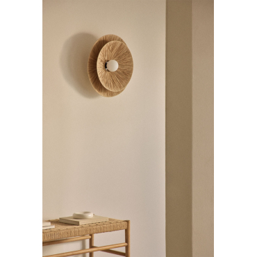 Aislin Raffia Wandlamp Ø50 Cm Natuurlijk - Sklum