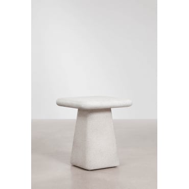 Pack Van 2 Vierkante Nachtkastjes 45x45 Cm In Cement Maelis Zand Grijs - Sklum