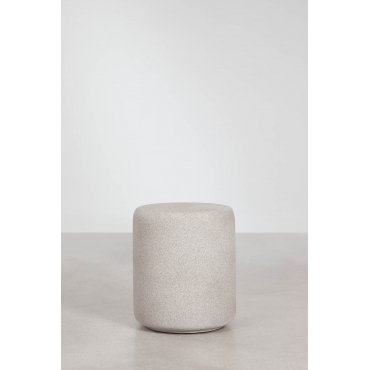 Ronde Bijzettafel Ø35 Cm In Cement Elyndra Zand Grijs - Sklum