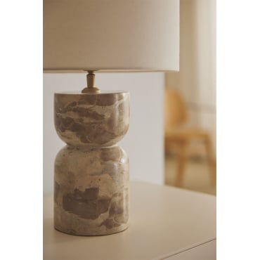 Diniz Tafellampvoet Beige Marmer Panther & ↑25 Cm - Sklum