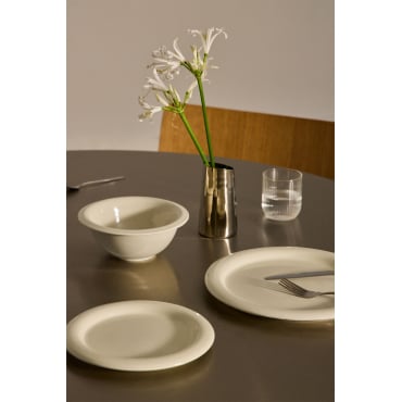 12-delige Servies Set Van New Bone China Rylvane Tapioca Beige - Sklum