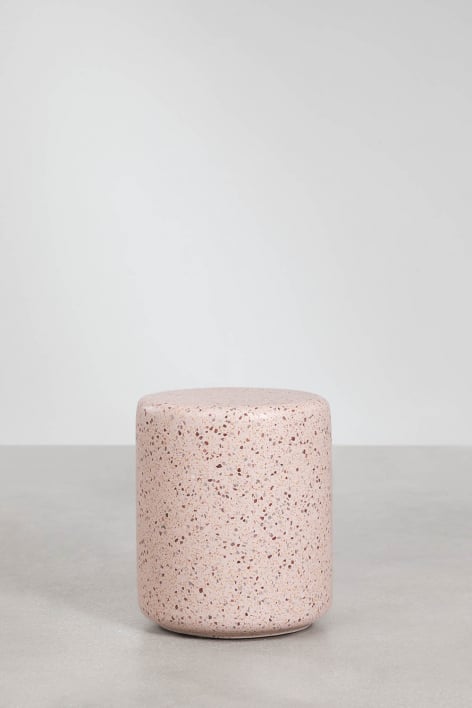 Ronde bijzettafel voor tuin Ø35 cm in cement Elyndra