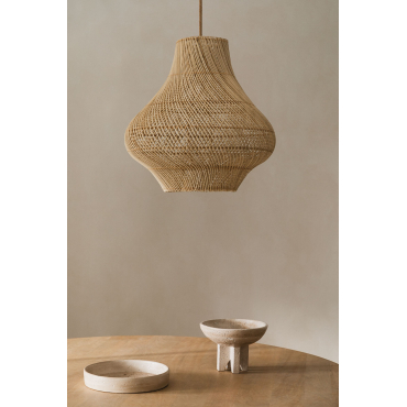 Hanglamp Van Rotan Magali Natuurlijk - Zwart & Ø50 Cm - ↑50 Cm Magali - Sklum