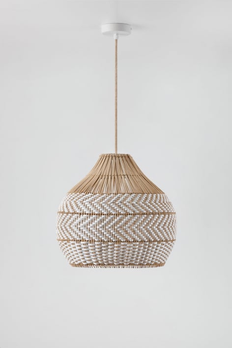 Hanglamp van gevlochten rotan Llaury