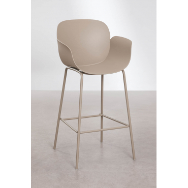 Set Van 2 Hoge Tuinkrukken Van Polypropyleen En Staal Lynette Moka Bruin & ↑75 Cm - Sklum