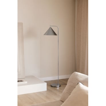 Staande Lamp Van Ijzer Cambrea Grijs – Chroom - Sklum