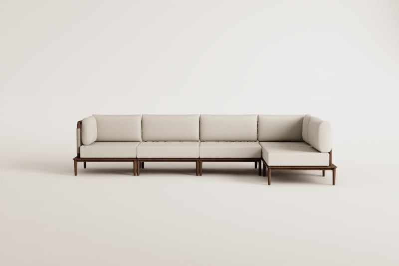 Giulia 5-delige modulaire tuinhoekbank in acacia   