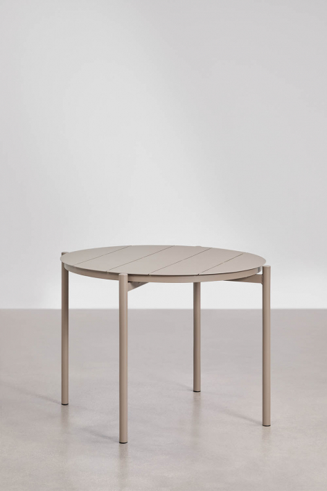 Ronde eettafel Ø110 cm van aluminium Elton
