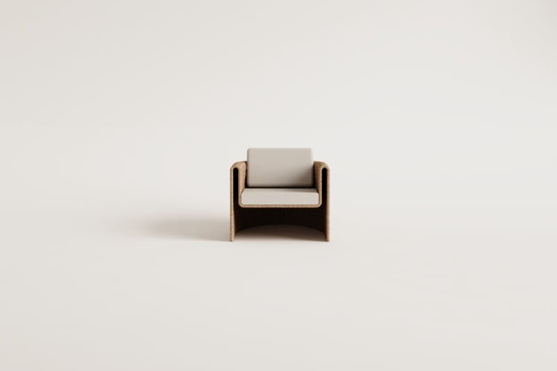 Lina fauteuil van staal en synthetisch riet