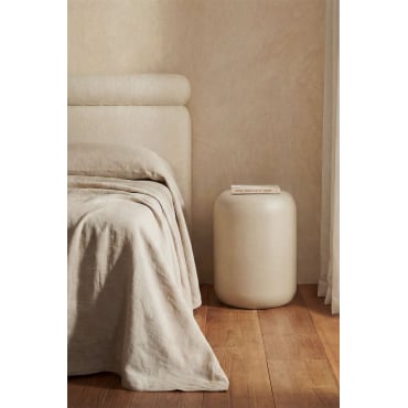Set Van 2 Nachtkastjes Ø35 Cm In Cement Fonelas Tapioca Beige - Sklum