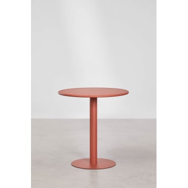 Ronde Tuintafel Ø70 Cm Van Ijzer Mizzi Terracota - Sklum