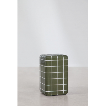 Vierkante Bijzettafel Voor Tuin 30x30 Cm In Cementtegel-look Eleonor Ether Groen - Sklum