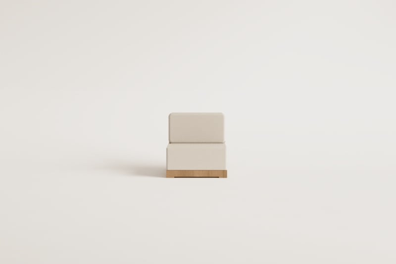 Brivori acaciahouten centrale module voor modulaire tuinbank