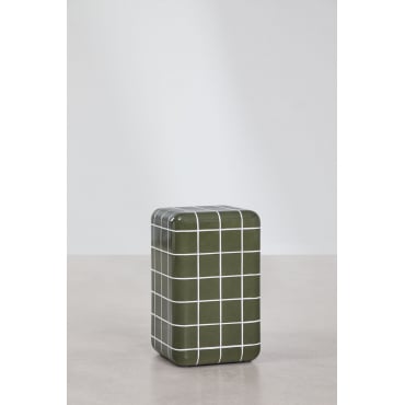 Vierkante Nachtkastje 30x30 Cm In Cementtegel-look Eleonor Ether Groen - Sklum