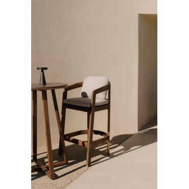 Hoge Tuinstoel Van Acaciahout Uleno Donker Acaciabruin & ↑75 Cm - Sklum