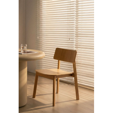 Set Van 2 Houten Eetkamerstoelen Gilda Natuurlijk Hout & Natuurlijk Hout - Sklum