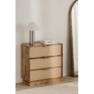 Abrams Ladekast 80x40 Cm Van Mangohout, Mdf En Jute Mangohout - Sklum